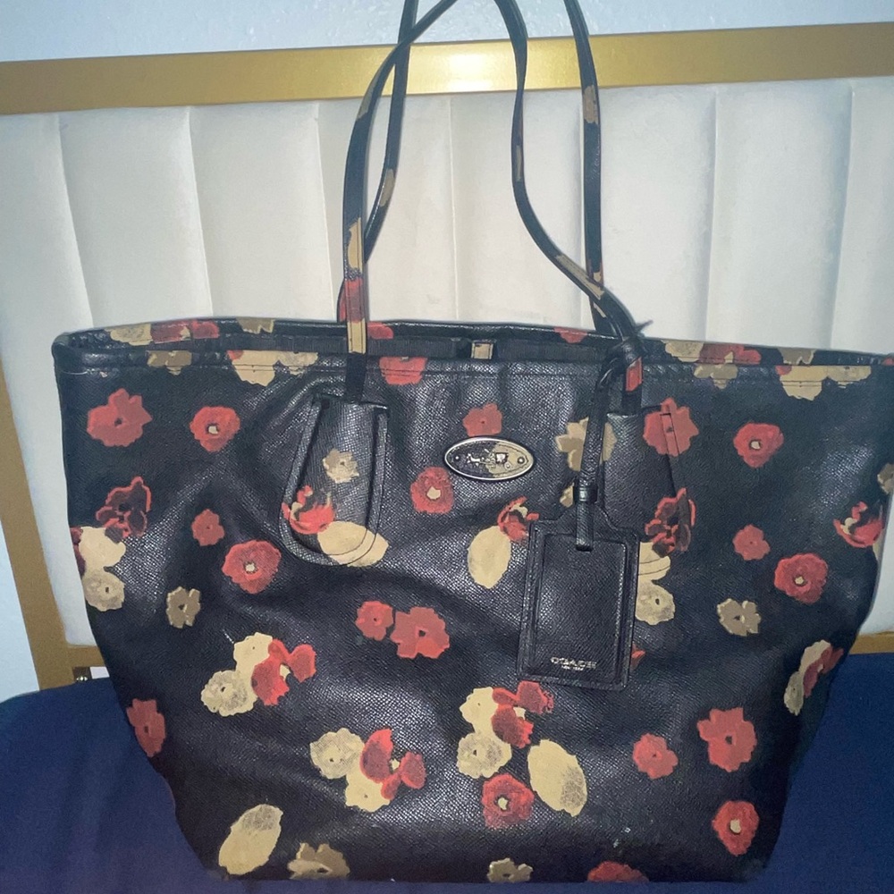 Coach Large Floral COH Taxi Tote